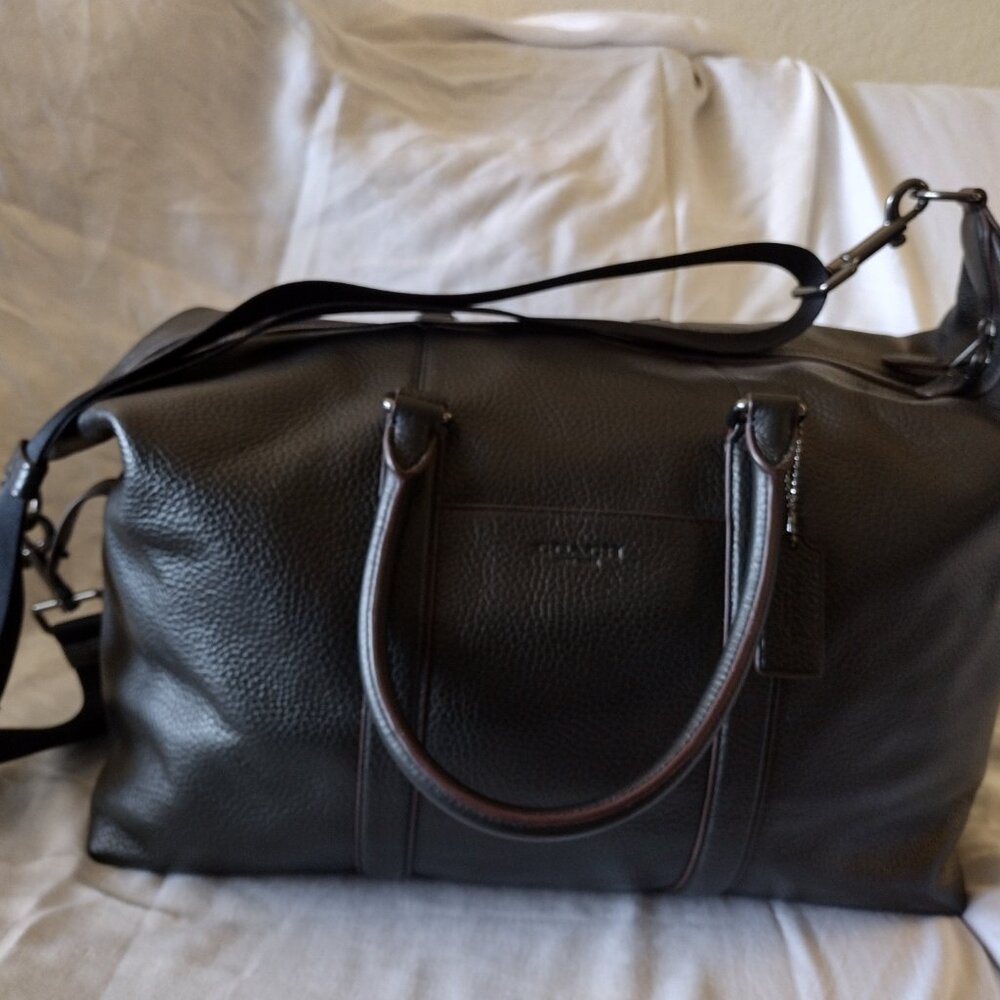 Coach Trekker 52 Leather Duffel Bag Gym Weekender Carryon Men Women